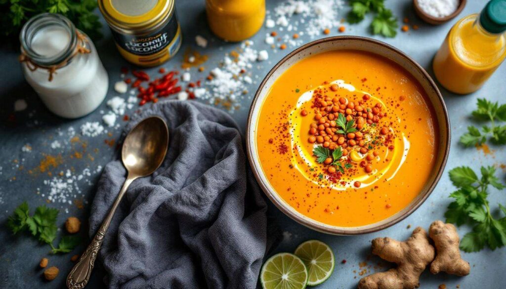 Explosion de saveurs crémeuses et twist acidulé : la soupe de lentilles corail-coco qui ensoleille vos dîners d’hiver (et se mixe en un clin d’œil)