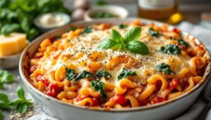 Chaleur d’hiver et saveurs fondantes : ce gratin de pâtes ricotta-épinards au fromage doré sauve tous vos soirs pressés