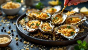 Cinq minutes sous le gril et vos huîtres se transforment en bouchées gratinées ultra gourmandes à partager pendant vos apéros de fête