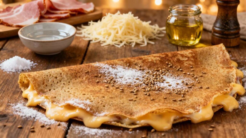 Croquant sous la dent, cœur fondant et fromage filant : la galette de sarrasin express qui sauve le dîner d’hiver en 20 minutes