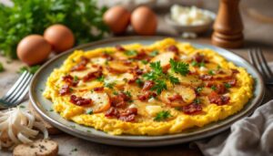 Recette de l'omelette aux pommes de terre et au lard de Paul Bocuse