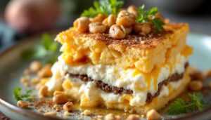 Ce tiramisu salé aux légumes oubliés fait toujours son petit effet : une entrée qui sort de l’ordinaire