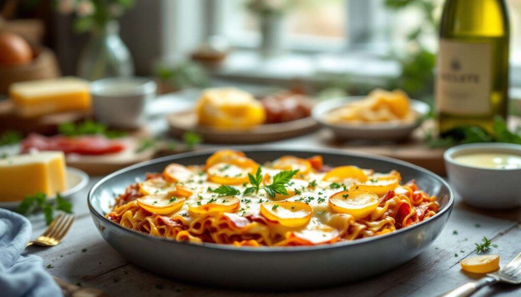 Un plat gratiné ultra fondant qui transforme les restes de raclette en lasagnes incroyablement réconfortantes et gourmandes
