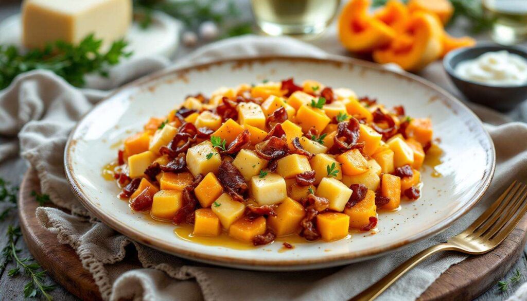 Courgiflette à la butternut : le gratin façon tartiflette, simple et ultra fondant