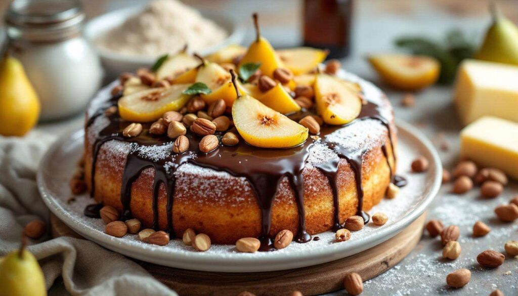 Poire, Chocolat, Noisette : le gâteau d’automne ultra-moelleux qui rend accro