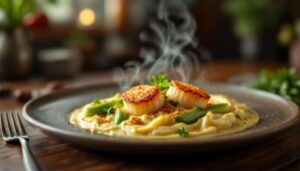 Poireaux fondants, Saint-Jacques moelleuses et gratin croustillant : ce plat va envoûter toute la tablée