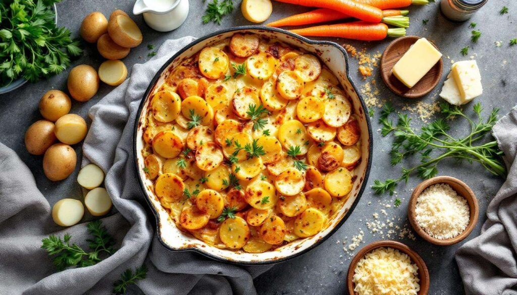 Gratin de pommes de terre, poireaux et carottes : fondant, bien doré et vraiment ultra simple à préparer
