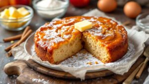 Ce gâteau aux pommes tout simple cache une couche caramélisée irrésistible qui change tout à chaque cuillère