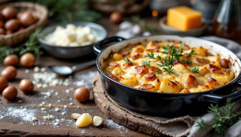 Gratin dauphinois original : la version hivernale avec du comté et des marrons