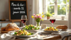Menu du jour : 3 recettes simples et gourmandes pour la journée du samedi 31 janvier 2026