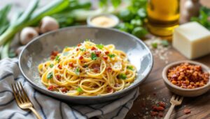 C'est la fin des sauces à la crème : cette astuce de cuisson transforme vos pâtes aux poireaux et lardons en pur velours