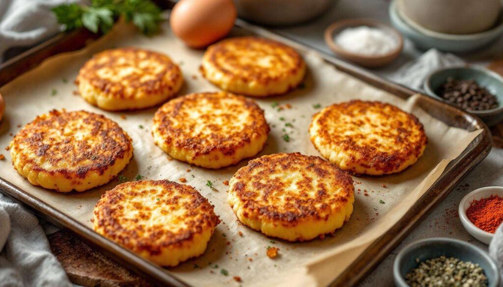 « Je les prépare en 10 minutes chrono pour toute la famille » : mes galettes de pommes de terre crousti-dorées et extra fondantes au four, beaucoup plus légères que des frites