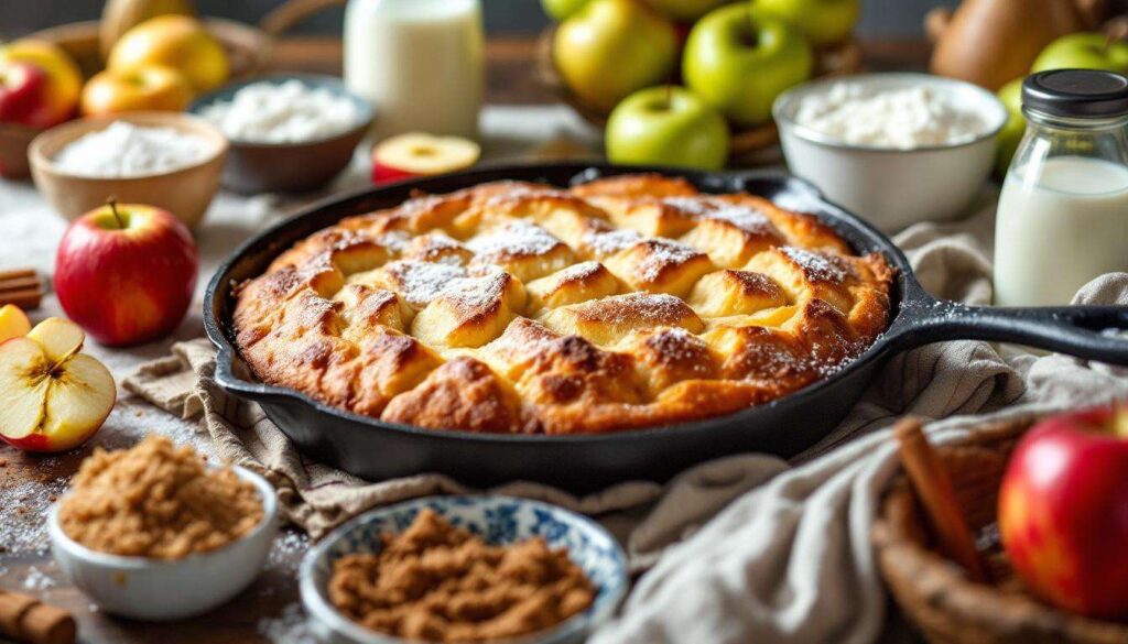 Je prépare ce gâteau aux pommes à la poêle : ultra simple, rapide, sans four et 100 % réconfortant