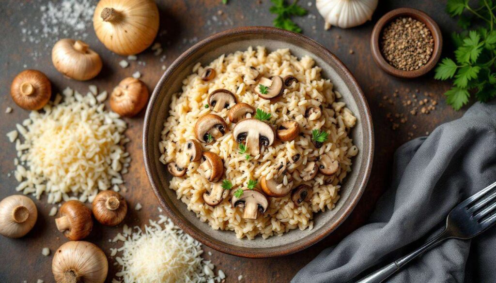 Je fais ce risotto tout simple aux champignons très souvent et tout le monde l'adore !