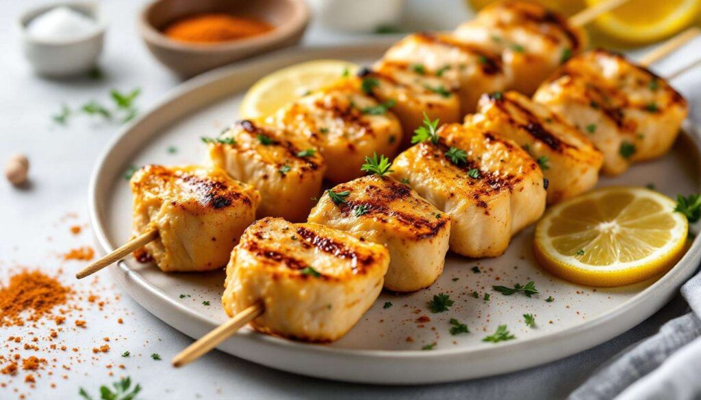 Brochettes de blancs de poulet au Air fryer : la recette facile et express