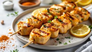 Brochettes de blancs de poulet au Air fryer : la recette facile et express