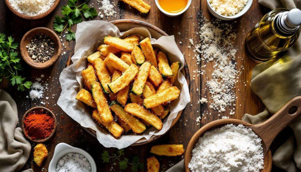 « Je les prépare en 20 minutes pour l'apéro » : ces frites de courgette au parmesan croustillants sans friture font l'unanimité