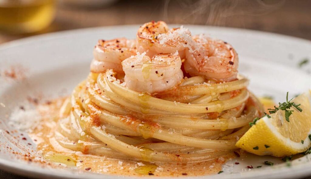 Ces linguine aux crevettes cachent une crème si onctueuse que vous allez fondre !