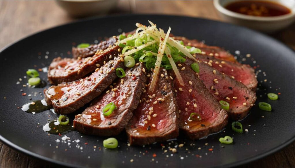 Bœuf mi-cuit à l'asiatique : recette savoureuse