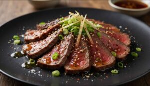 Bœuf mi-cuit à l'asiatique : recette savoureuse