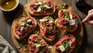 Bruschetta fruitée au carpaccio : une recette gourmande et originale