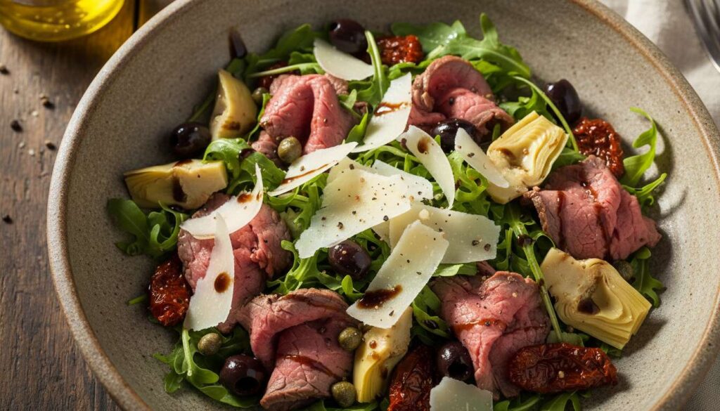 Salade de boeuf à l'italienne : recette savoureuse et facile
