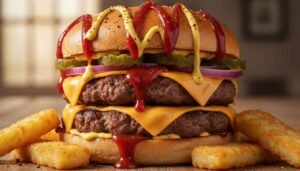 Recette de burger façon haché et pommes paillasson