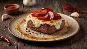 Pavé de bœuf au chorizo et manchego : recette savoureuse