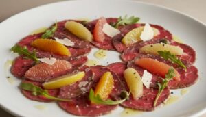 Carpaccio de bœuf aux agrumes : recette fraîche et savoureuse