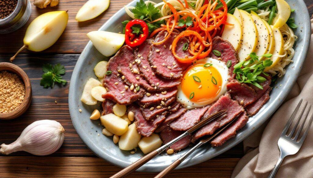 Recette yukhoe de bœuf coréen : saveurs authentiques