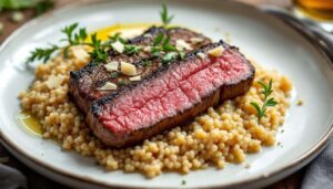 Bavette de bœuf et risotto de quinoa : une recette savoureuse