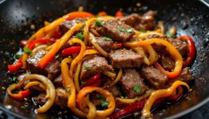 Wok de bœuf à la bière : recette gourmande et rapide