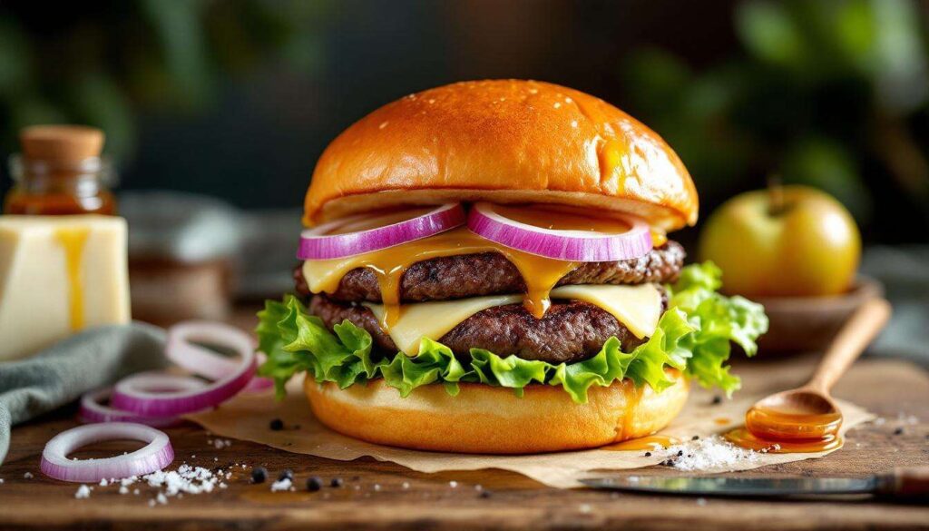 Recette burger français : pomme et camembert par Charal