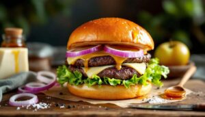 Recette burger français : pomme et camembert par Charal