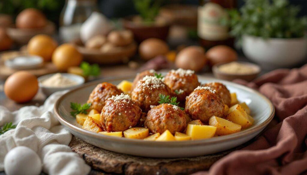 Boulettes de bœuf aux pommes de terre grenailles : recette savoureuse