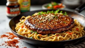 Steak haché façon wok asiatique : recette savoureuse et rapide