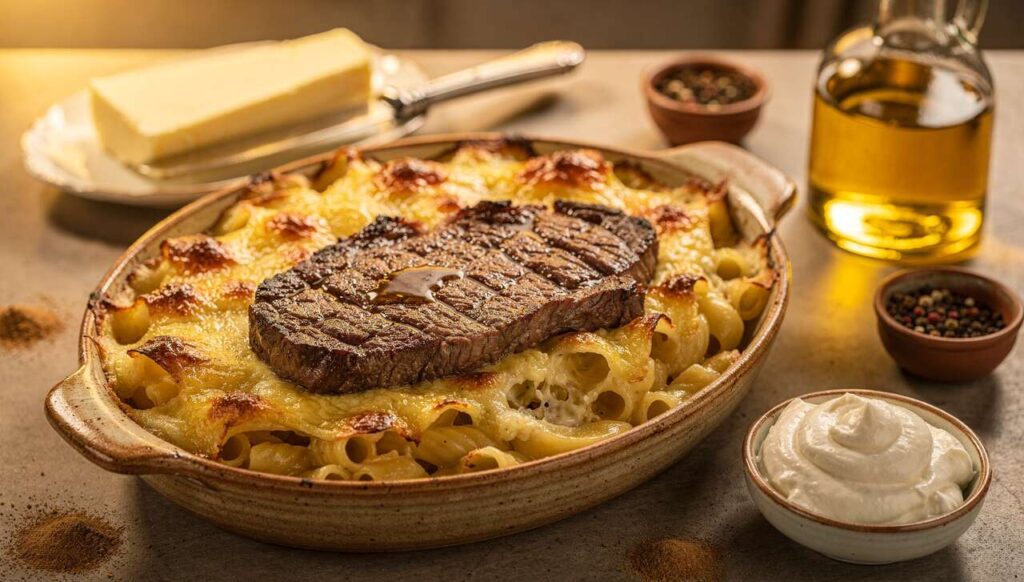 Bavette et gratin de coquillettes au Comté : une recette savoureuse