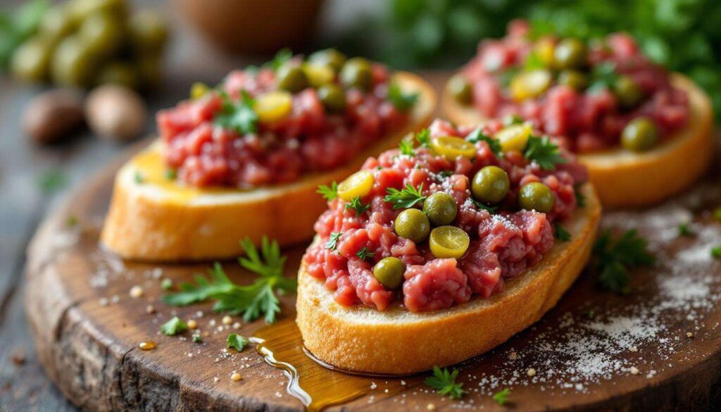 Recette de bruschetta au tartare Charal