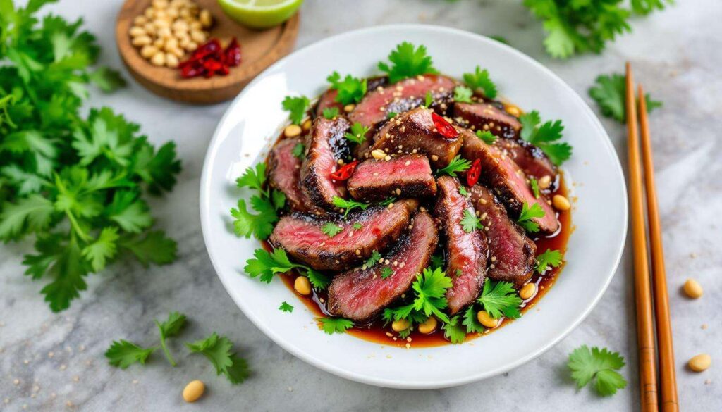 Salade thaï aux émincés de bœuf Charal : recette savoureuse