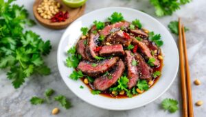 Salade thaï aux émincés de bœuf Charal : recette savoureuse
