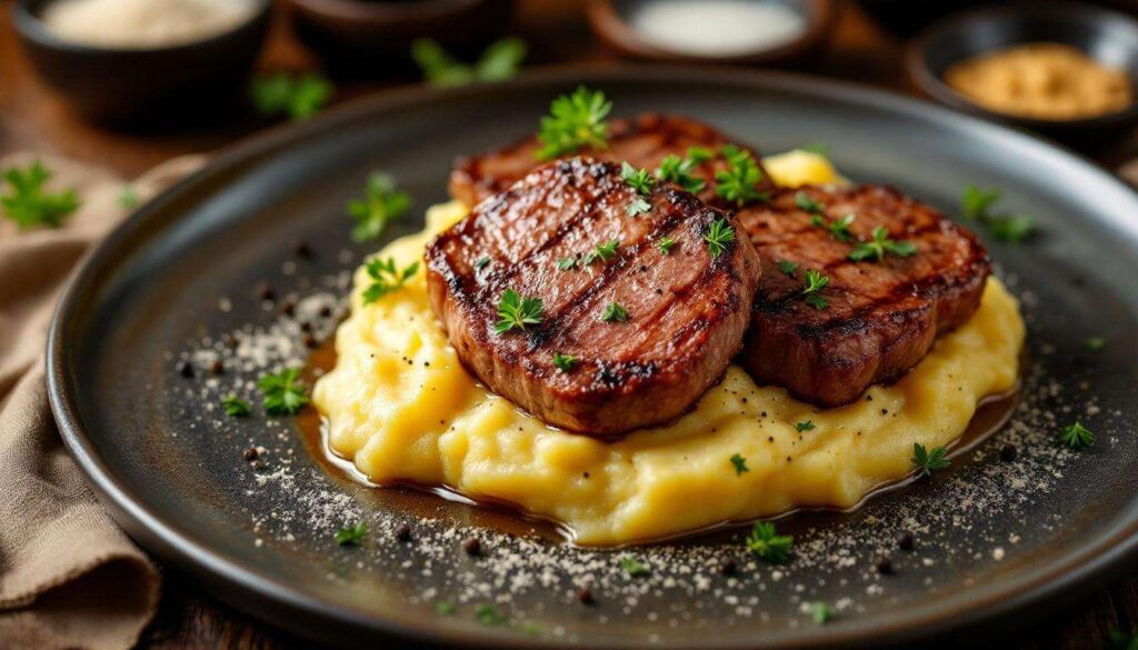 Médaillon de bœuf et écrasé de pommes de terre : recette gourmande et facile
