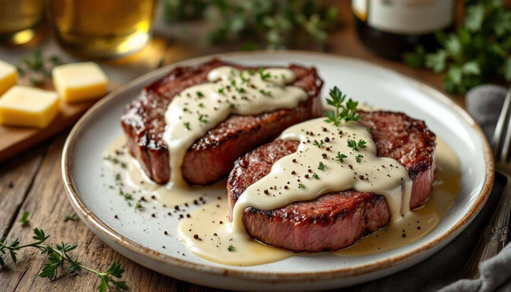 Pavés de bœuf : recette gourmande à la sauce Neufchâtel