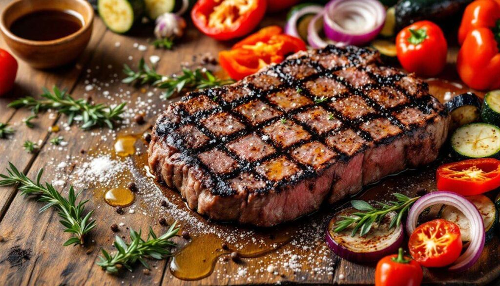 Recette d'onglet de boeuf et légumes grillés au BBQ