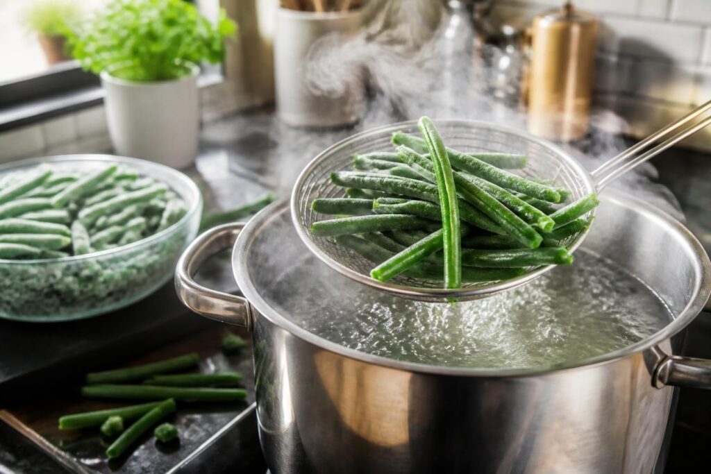 Cuisson des haricots verts congelés : temps et méthodes